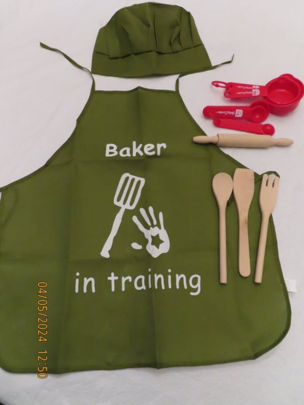 New Kids 13 piece Cooking Set Apron, Hat, Tools